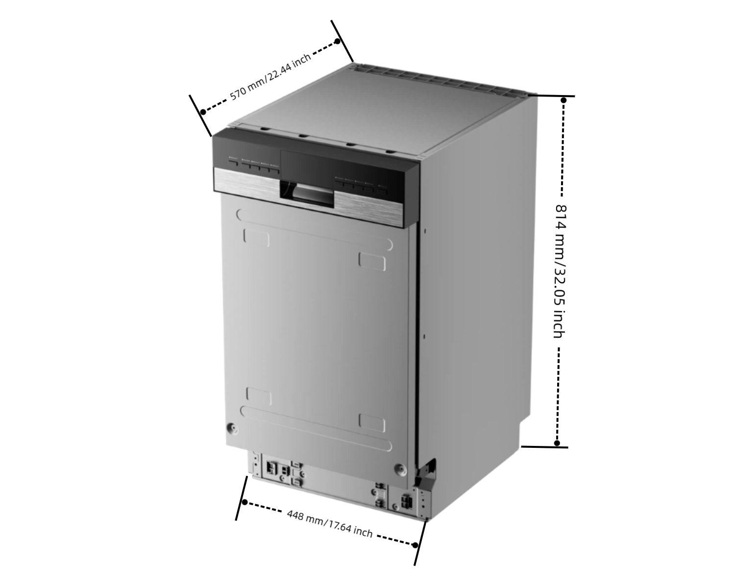 DW10B1-01 45cm Semi-Integrated Dishwasher